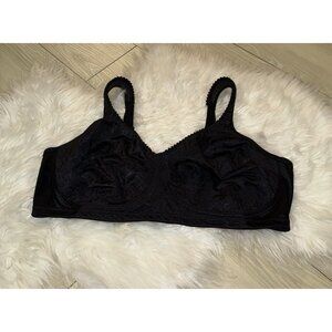 Playtex 4745 18 Hour Ultimate Lift Support Full Figure Bra Floral 44D Black